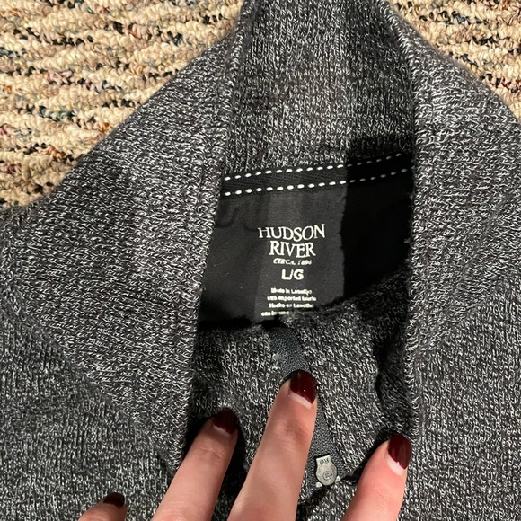 NEW Hudson River Charcoal gray quarter zip - Picture 3 of 4